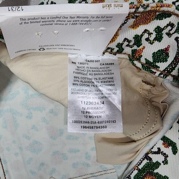 Wrangler denim Mini skirt size 12 L15'' x W32'' - Picture 6 of 8